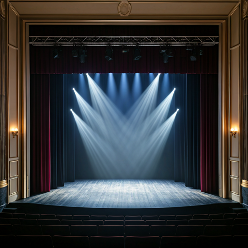 Theater 111 Bühne mit Spotlights